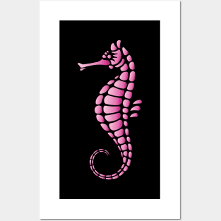 Seahorse Pink Posters and Art